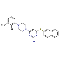 4-[4-(2,3-dimethylphenyl)piperazin-1-yl]-6-(naphthalen-2-ylsulfanyl)pyrimidin-2-amine