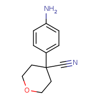 4-(4-aminophenyl)oxane-4-carbonitrile