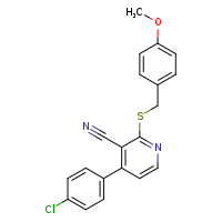 4-(4-chlorophenyl)-2-{[(4-methoxyphenyl)methyl]sulfanyl}pyridine-3-carbonitrile