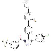 4-(4-chlorophenyl)-5-{2'-fluoro-4'-propyl-[1,1'-biphenyl]-4-yl}-1-[3-(trifluoromethyl)benzoyl]pyrazole