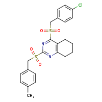 4-[(4-chlorophenyl)methanesulfonyl]-2-[(4-methylphenyl)methanesulfonyl]-5,6,7,8-tetrahydroquinazoline