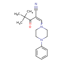 4,4-dimethyl-3-oxo-2-[(4-phenylpiperazin-1-yl)methylidene]pentanenitrile