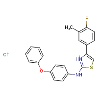 4-(4-fluoro-3-methylphenyl)-2-[(4-phenoxyphenyl)amino]-1,3-thiazol-3-ium chloride