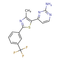 4-{4-methyl-2-[3-(trifluoromethyl)phenyl]-1,3-thiazol-5-yl}pyrimidin-2-amine