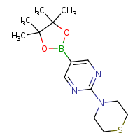 4-[5-(4,4,5,5-tetramethyl-1,3,2-dioxaborolan-2-yl)pyrimidin-2-yl]thiomorpholine