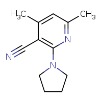 4,6-dimethyl-2-(pyrrolidin-1-yl)pyridine-3-carbonitrile