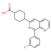 4-[8-(3-fluorophenyl)-1,7-naphthyridin-6-yl]cyclohexane-1-carboxylic acid