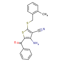 4-amino-5-benzoyl-2-{[(2-methylphenyl)methyl]sulfanyl}thiophene-3-carbonitrile