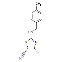 4-chloro-2-{[(4-methylphenyl)methyl]amino}-1,3-thiazole-5-carbonitrile