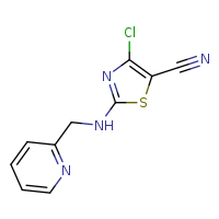 4-chloro-2-[(pyridin-2-ylmethyl)amino]-1,3-thiazole-5-carbonitrile