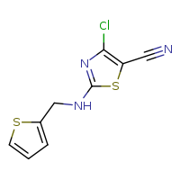 4-chloro-2-[(thiophen-2-ylmethyl)amino]-1,3-thiazole-5-carbonitrile