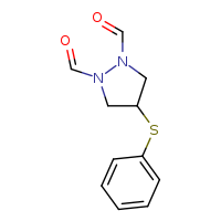 4-(phenylsulfanyl)pyrazolidine-1,2-dicarbaldehyde