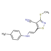 5-{2-[(4-methylphenyl)amino]ethenyl}-3-(methylsulfanyl)-1,2-thiazole-4-carbonitrile