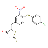 5-({4-[(4-chlorophenyl)sulfanyl]-3-nitrophenyl}methylidene)-2-sulfanylidene-1,3-thiazolidin-4-one