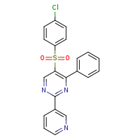5-(4-chlorobenzenesulfonyl)-4-phenyl-2-(pyridin-3-yl)pyrimidine