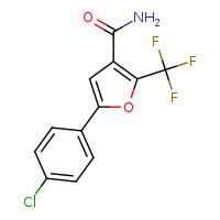 5-(4-chlorophenyl)-2-(trifluoromethyl)furan-3-carboxamide