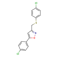 5-(4-chlorophenyl)-3-{[(4-chlorophenyl)sulfanyl]methyl}-1,2-oxazole
