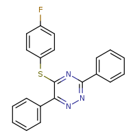 5-[(4-fluorophenyl)sulfanyl]-3,6-diphenyl-1,2,4-triazine