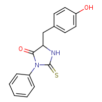 5-[(4-hydroxyphenyl)methyl]-3-phenyl-2-sulfanylideneimidazolidin-4-one