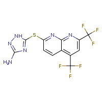 5-{[5,7-bis(trifluoromethyl)-1,8-naphthyridin-2-yl]sulfanyl}-1H-1,2,4-triazol-3-amine