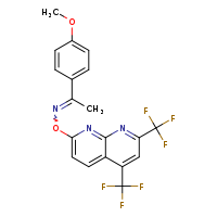 {[5,7-bis(trifluoromethyl)-1,8-naphthyridin-2-yl]oxy}[1-(4-methoxyphenyl)ethylidene]amine