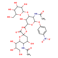 5-acetamido-2-{[5-acetamido-3-hydroxy-6-(4-nitrophenoxy)-4-{[3,4,5-trihydroxy-6-(hydroxymethyl)oxan-2-yl]oxy}oxan-2-yl]methoxy}-4-hydroxy-6-(1,2,3-trihydroxypropyl)oxane-2-carboxylic acid