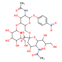 N-{2-[(2-{[4,5-dihydroxy-2-(hydroxymethyl)-6-(4-nitrophenoxy)oxan-3-yl]oxy}-3,5-dihydroxy-6-(hydroxymethyl)oxan-4-yl)oxy]-4-hydroxy-6-(hydroxymethyl)-5-{[3,4,5-trihydroxy-6-(hydroxymethyl)oxan-2-yl]oxy}oxan-3-yl}acetamide