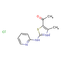 5-acetyl-4-methyl-2-(pyridin-2-ylamino)-1,3-thiazol-3-ium chloride