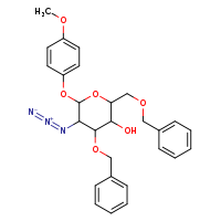 5-azido-4-(benzyloxy)-2-[(benzyloxy)methyl]-6-(4-methoxyphenoxy)oxan-3-ol