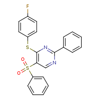5-(benzenesulfonyl)-4-[(4-fluorophenyl)sulfanyl]-2-phenylpyrimidine