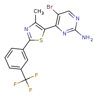 5-bromo-4-{4-methyl-2-[3-(trifluoromethyl)phenyl]-1,3-thiazol-5-yl}pyrimidin-2-amine
