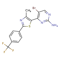 5-bromo-4-{4-methyl-2-[4-(trifluoromethyl)phenyl]-1,3-thiazol-5-yl}pyrimidin-2-amine