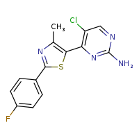 5-chloro-4-[2-(4-fluorophenyl)-4-methyl-1,3-thiazol-5-yl]pyrimidin-2-amine