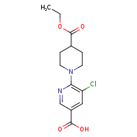 5-chloro-6-[4-(ethoxycarbonyl)piperidin-1-yl]pyridine-3-carboxylic acid