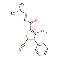 5-cyano-N-[(dimethylamino)methylidene]-3-methyl-4-phenylthiophene-2-carboxamide