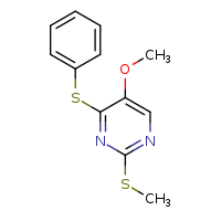 5-methoxy-2-(methylsulfanyl)-4-(phenylsulfanyl)pyrimidine