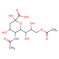 6-[3-(acetyloxy)-1,2-dihydroxypropyl]-5-acetamido-2,4-dihydroxyoxane-2-carboxylic acid