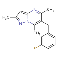 6-[(3-fluorophenyl)methyl]-2,5,7-trimethylpyrazolo[1,5-a]pyrimidine