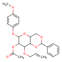 6-(4-methoxyphenoxy)-2-phenyl-8-(prop-2-en-1-yloxy)-hexahydro-2H-pyrano[3,2-d][1,3]dioxin-7-yl acetate