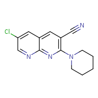 6-chloro-2-(piperidin-1-yl)-1,8-naphthyridine-3-carbonitrile