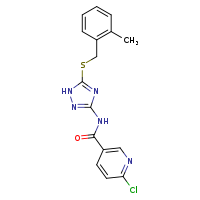 6-chloro-N-(5-{[(2-methylphenyl)methyl]sulfanyl}-1H-1,2,4-triazol-3-yl)pyridine-3-carboxamide
