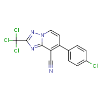 7-(4-chlorophenyl)-2-(trichloromethyl)-[1,2,4]triazolo[1,5-a]pyridine-8-carbonitrile