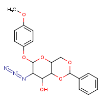 7-azido-6-(4-methoxyphenoxy)-2-phenyl-hexahydro-2H-pyrano[3,2-d][1,3]dioxin-8-ol