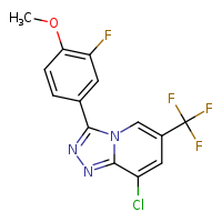 8-chloro-3-(3-fluoro-4-methoxyphenyl)-6-(trifluoromethyl)-[1,2,4]triazolo[4,3-a]pyridine