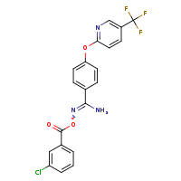 [amino(4-{[5-(trifluoromethyl)pyridin-2-yl]oxy}phenyl)methylidene]amino 3-chlorobenzoate