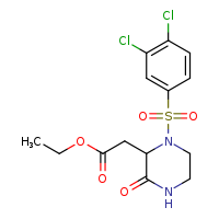 ethyl 2-[1-(3,4-dichlorobenzenesulfonyl)-3-oxopiperazin-2-yl]acetate