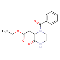 ethyl 2-(1-benzoyl-3-oxopiperazin-2-yl)acetate