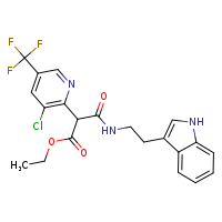 ethyl 2-[3-chloro-5-(trifluoromethyl)pyridin-2-yl]-2-{[2-(1H-indol-3-yl)ethyl]carbamoyl}acetate