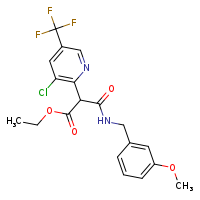 ethyl 2-[3-chloro-5-(trifluoromethyl)pyridin-2-yl]-2-{[(3-methoxyphenyl)methyl]carbamoyl}acetate