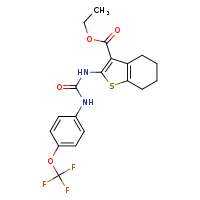 ethyl 2-({[4-(trifluoromethoxy)phenyl]carbamoyl}amino)-4,5,6,7-tetrahydro-1-benzothiophene-3-carboxylate